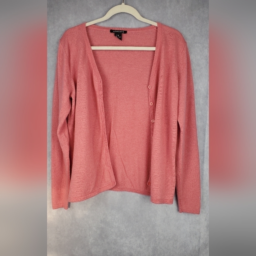 Luciano Dante  10g Cashmere Pink powder  Women's cardigan‎ Size M